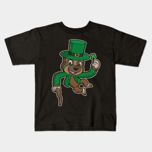 Sloth Irish Leprechaun Lucky St Patricks Day Kids T-Shirt